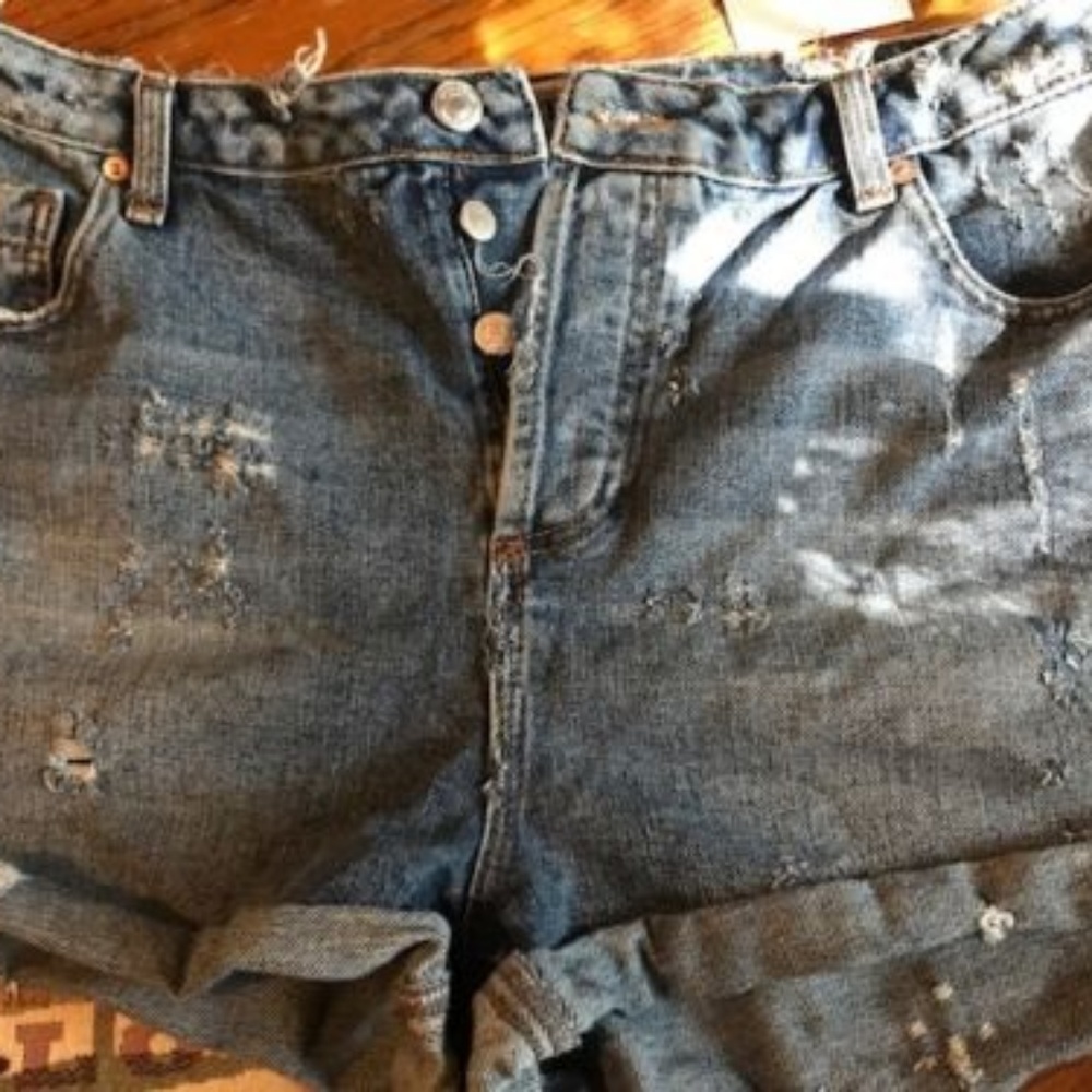 top shop moto distressed Shorts Size 34